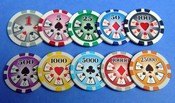 High Roller Poker Chip 11.5g Closeout Sold by the Roll, AGS-HRCC